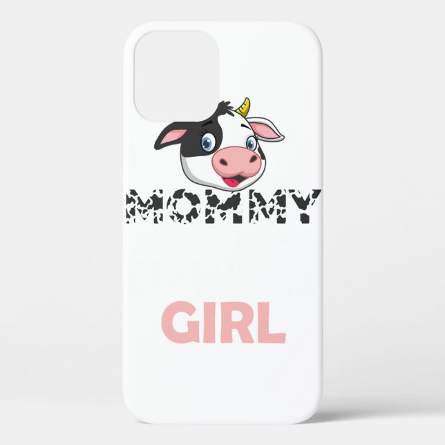 Mummy Of The Birthday Girl Cows Farm Cow Mum. Perf Case-Mate iPhone Case (Back)