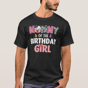Mummy of The Birthday Girl Farm Cow Mummy Mama 1st T-Shirt