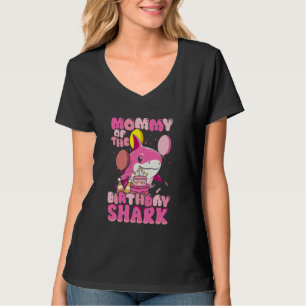 Mummy of the Birthday Kid Shark Party Family Match T-Shirt