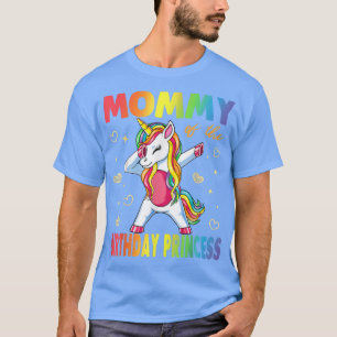 Mummy of the Birthday Princess Girl Dabbing Unicor T-Shirt