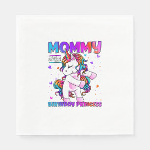 Mummy of the Birthday Princess Girl Flossing Unico Napkin