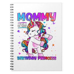 Mummy of the Birthday Princess Girl Flossing Unico Notebook
