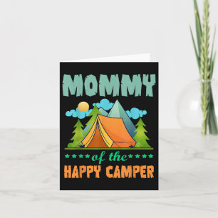 Mummy Of The Happy Camper 1st Birthday Camping Mat Card