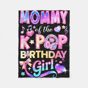 Mummy of the k-pop birthday girls korean music fleece blanket