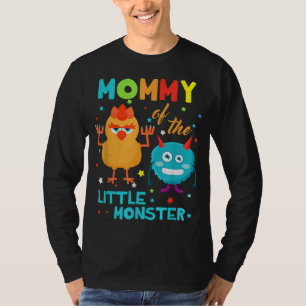 Mummy Of The Little Monster Birthday Family Monste T-Shirt