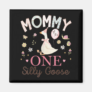 Mummy of The One Silly Goose 1st Birthday Girl Magnet