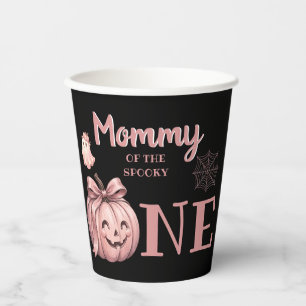 Mummy of the Spooky One Cute Pinkoween Ghost Paper Cups
