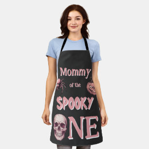 Mummy of the Spooky One Pinkoween Vintage Skull Apron