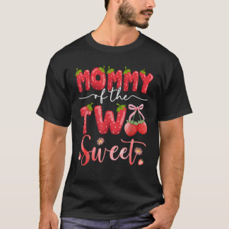 Mummy Of The Two Sweet 2Nd Birthday Girl Strawberr T-Shirt