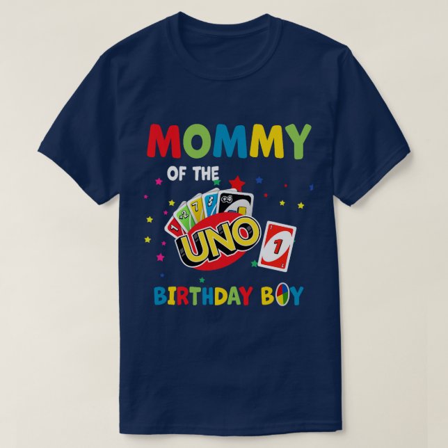 Mummy Of The Uno Birthday Boy Uno Birthday Boy  gi T-Shirt (Design Front)