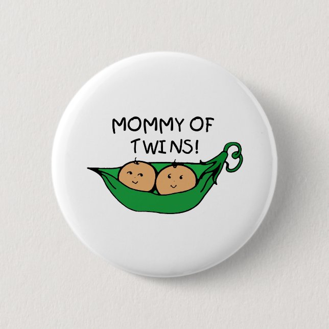 Mummy of Twin Pod 6 Cm Round Badge (Front)