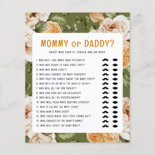 Mummy or Daddy Fall Baby Shower Games