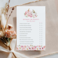 Mummy or Daddy Fall Girl Baby Shower Game