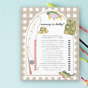 Mummy or daddy Fisherman baby shower game