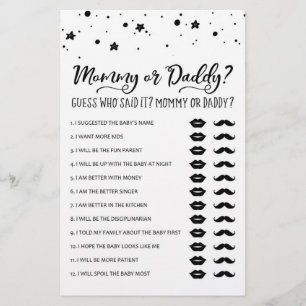 Mummy or Daddy Game Baby Shower Party game