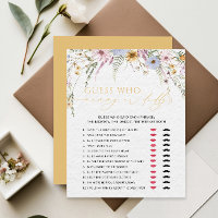 Mummy or Daddy Girl Wildflower Baby Shower Game