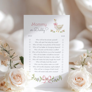 Mummy or Daddy Goose Books baby shower game