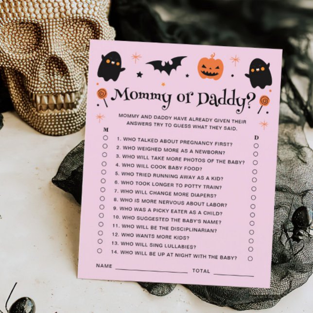 Mummy Or Daddy Halloween Witchy Baby Shower Game (Creator Uploaded)