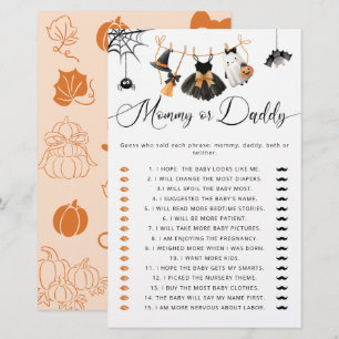 Mummy or Daddy Little Boo Clothesline Baby Shower