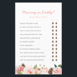 Mummy or Daddy Pink Winter Baby Shower Game<br><div class="desc">Winter - Christmas Theme Mummy or Daddy Baby Shower Game. This game invites guests to bond over hilarious and tender parenting moments. It's more than a game, it's a memory-making experience for a heartwarming celebration of your sweet baby girl on the way! All questions are editable. For matching items please...</div>