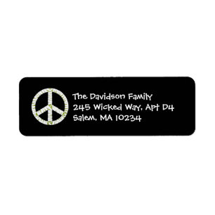 Mummy Peace Sign Return Address Label