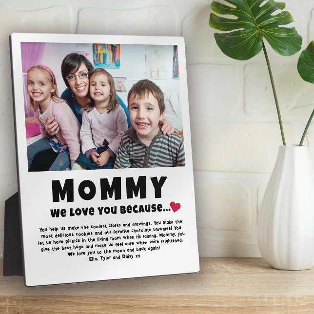 Mummy Personalised Photo Gift from Kids Plaque (Creator Uploaded)