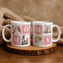 Mummy Photo Collage Custom Giant Coffee Mug