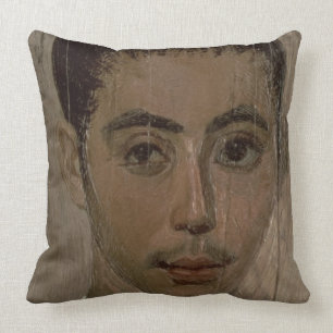 Mummy Portrait of a Boy with an Injured Eye, from Cushion