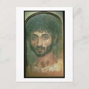 Mummy Portrait of a Man, from Fayum, Romano-Egypti Postcard
