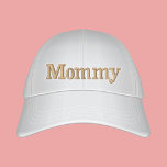 Mummy Preppy Off White Text Embroidered  Embroidered Hat<br><div class="desc">Simple neutral colours. Trendy typography. Buy one for the New Mum in your life.</div>