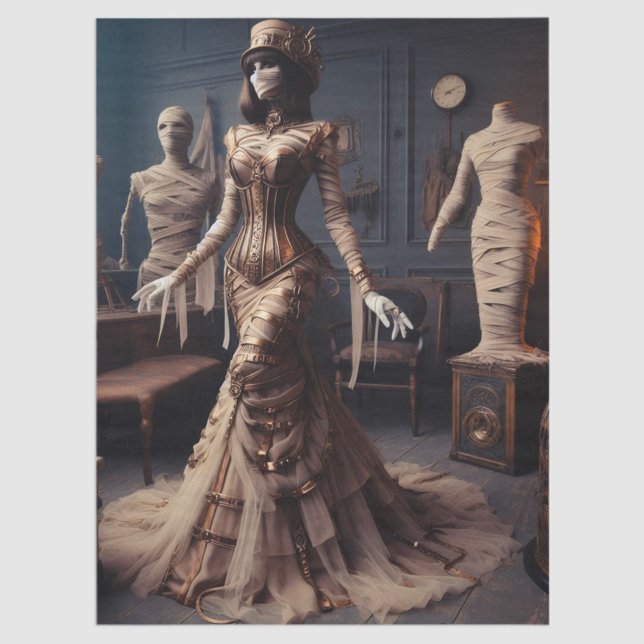 Mummy Queen Steampunk Victorian Gothic Decoupage  Tissue Paper (Creator Uploaded)