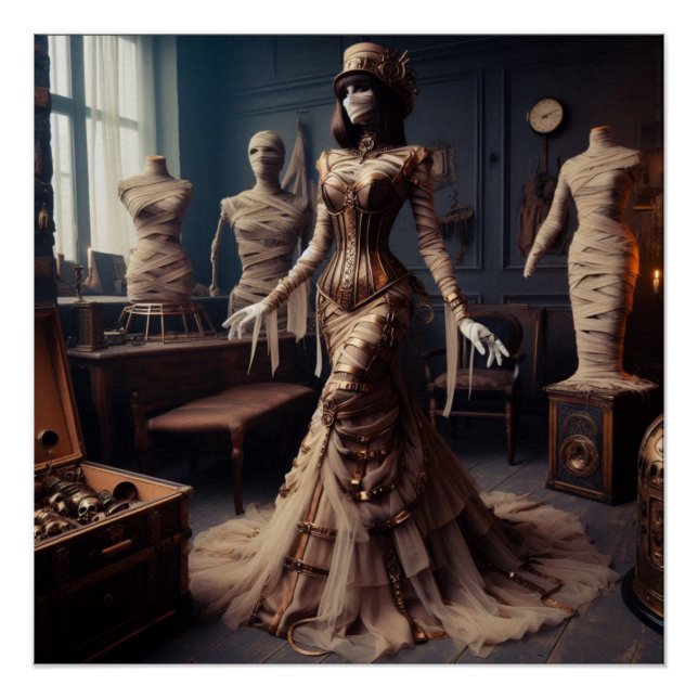 Mummy Queen Steampunk Victorian Gothic Poster (Front)