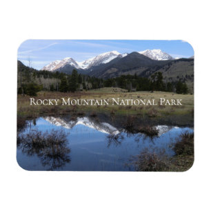 Mummy Range Reflection Rocky Mtn National Park Magnet