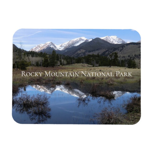 Mummy Range Reflection Rocky Mtn National Park Magnet (Horizontal)