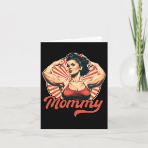 Mummy Retro Weightlifting And Bodybuilding Gym Mum Card