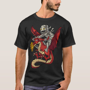 Mummy Riding Dragon Halloween T-Shirt