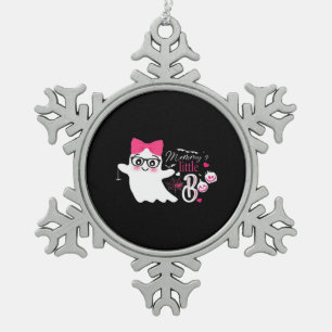 Mummy’s Little Boo Halloween  Snowflake Pewter Christmas Ornament