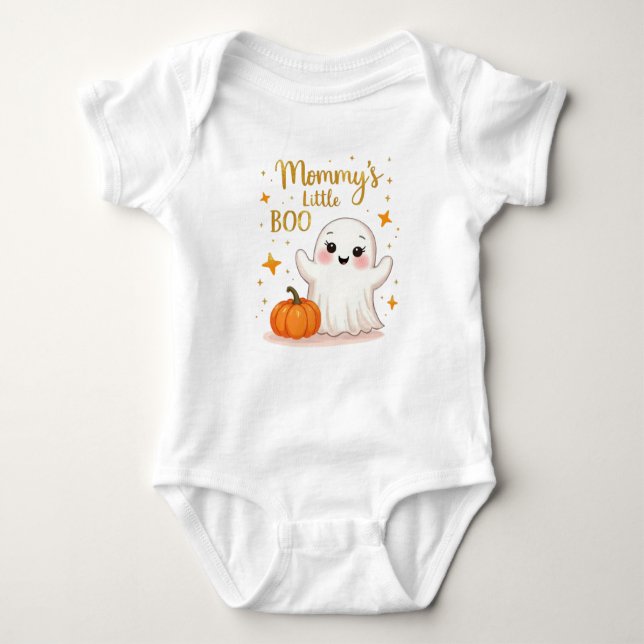 Mummy’s Little BOO Halloween Toddler  Baby Bodysuit (Front)