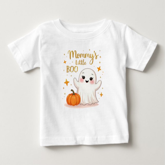 Mummy’s Little BOO Halloween Toddler  Baby T-Shirt (Front)