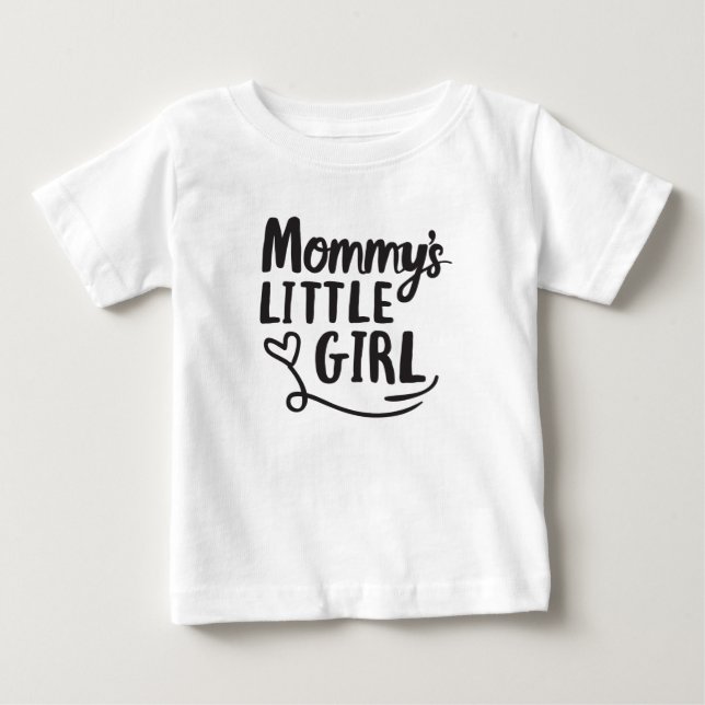 Mummy’s Little Girl New Mum Designs Girl Design Baby T-Shirt (Front)