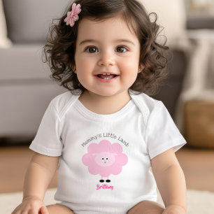 Mummy’s Little Lamb Baby Girl Pink Sweet Cute Baby Bodysuit