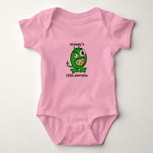 Mummy’s Little Monster- Green Version Baby Bodysuit