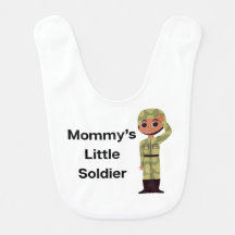 Mummy’s Little Soldier baby bib - boy