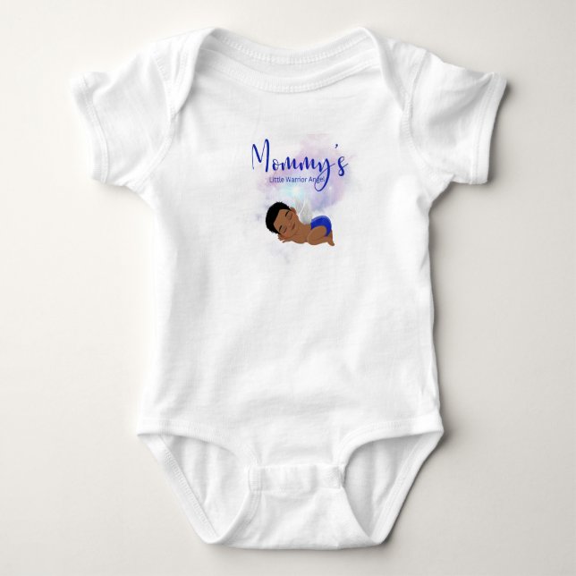 Mummy’s little warrior angel baby bodysuit  (Front)