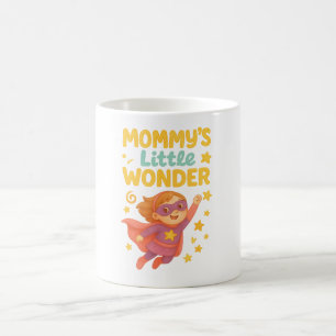 Mummy’s Little Wonder – Cute Superhero Girl Design Coffee Mug