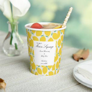 Mummy’s Main Squeeze Lemon Citrus Baby Shower Paper Cups
