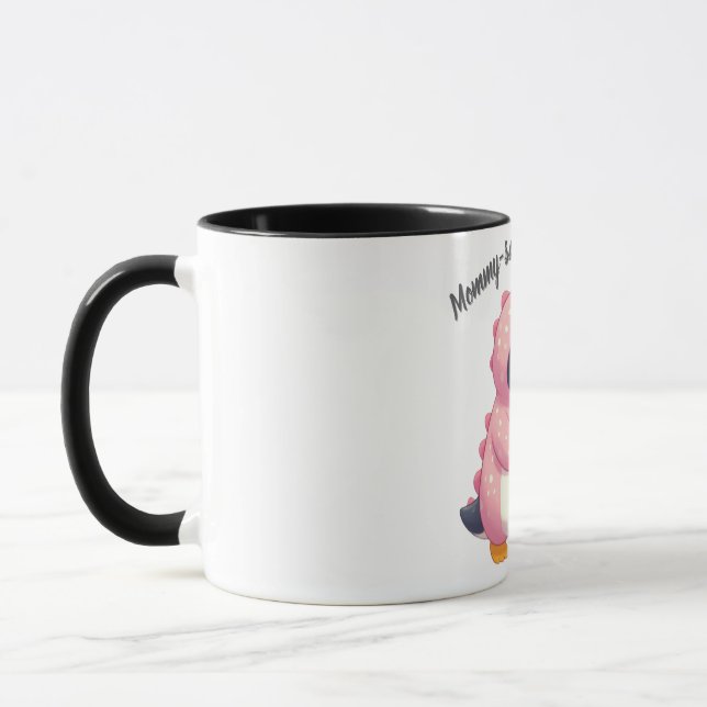Mummy-Saurus & Baby-Guin Mug (Left)