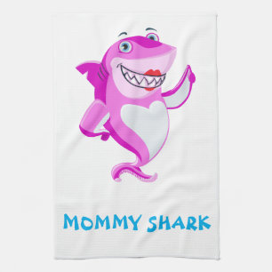 Mummy Shark Tea Towel