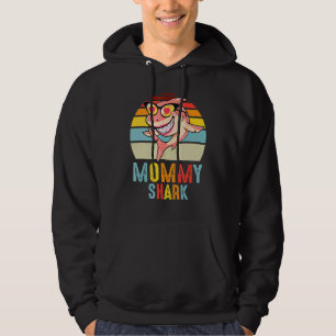 Mummy Shark Vintage Retro Shark Mother's Day Hoodie
