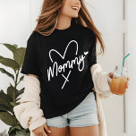 Mummy Simple Modern Script Typography Heart<br><div class="desc">Mummy Simple Modern Script Typography Heart Women's Fashion T-Shirt Top features the text "Mummy" in a fun modern script typography accented cute hearts. Perfect as a gift for mum for birthday,  Christmas,  Mother's Day and more. Designed by Evco Studio www.zazzle.com/store/evcostudio</div>